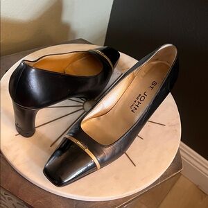 St. John Black and Gold Heels